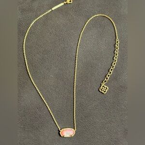 Elisa Pendant Necklace in Blush Ivory Mother of Pearl